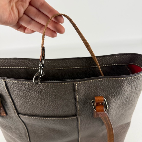 Dooney & Bourke Two-Tone Pebbled Leather Large Tote Bag - Picture 12 of 12